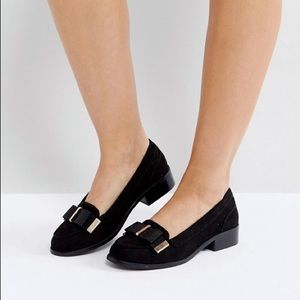 Miss KG metal trim bow loafers
